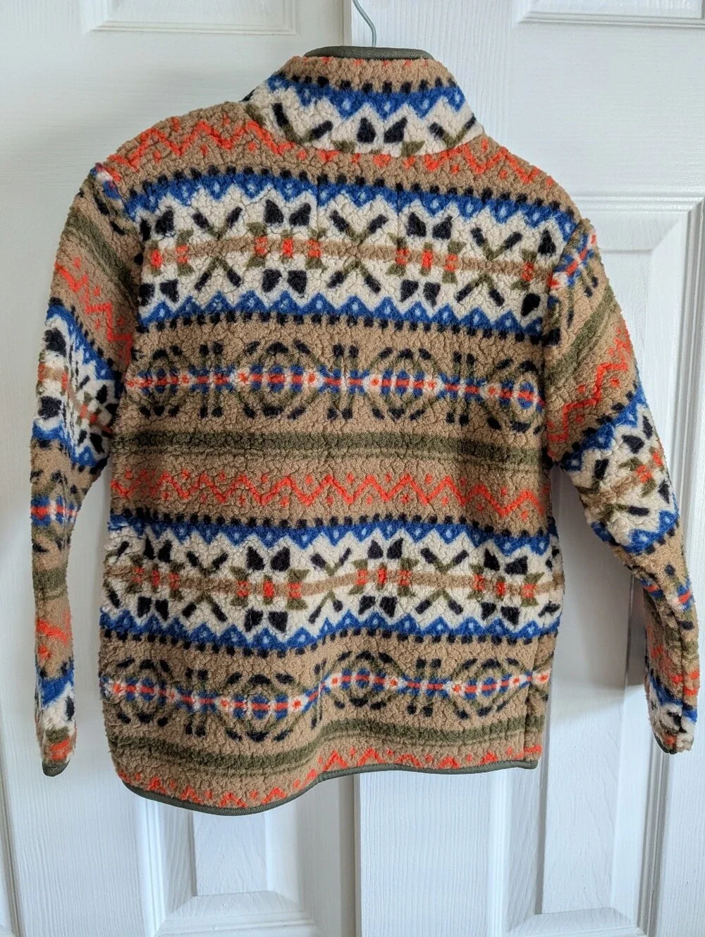NWT Sz 4T Old Navy Toddler Sherpa Zip Jacket Fleece Warm Fair Isle Southwestern